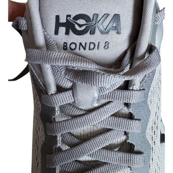 Hoka One One Bondi 8 Men's Running Shoes Gray Size 10D Athletic Sneaker - Picture 7 of 13